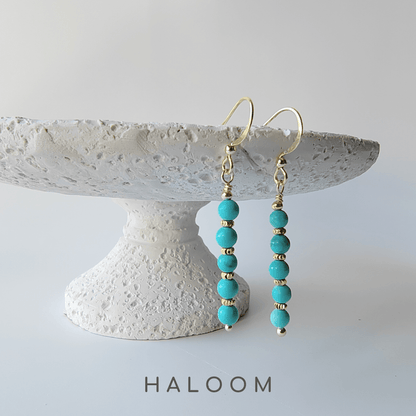 Turquoise bar earrings