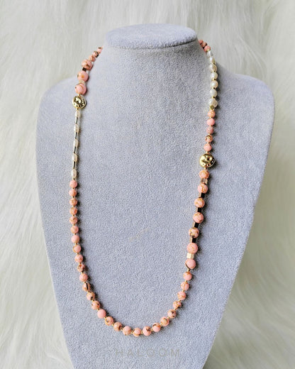 Rantaian Kasih - Pink Shell necklace and glasses chain.