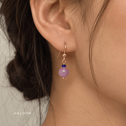 Lavender Jade Necklace with celestial pendant