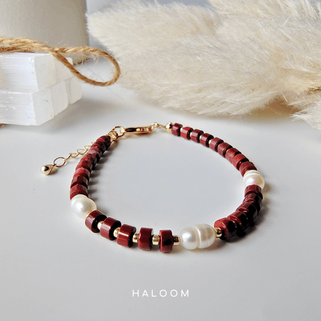 Brecciated Jasper Bracelet for Vitality & Grounding