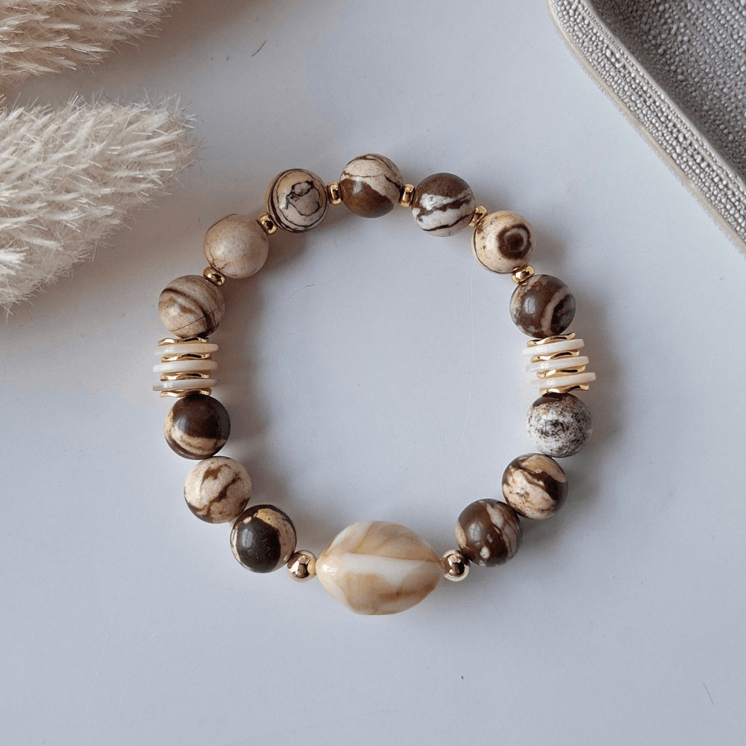 Anti-Apathy | Brown Zebra Jasper Crystal Bracelet