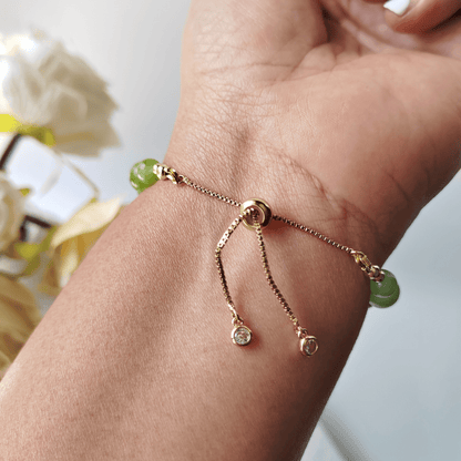Calm focus – natural peridot bracelet (August birthstone)