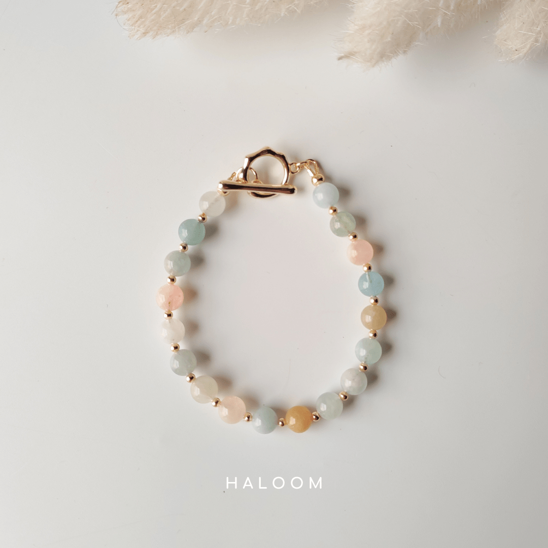 Heart healing morganite bracelet