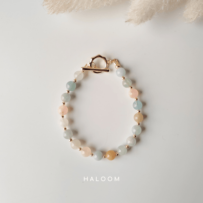 Heart healing morganite bracelet