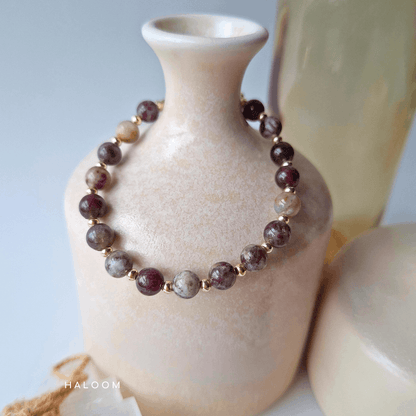 Plum Tourmaline Bracelet for Self-Love, Emotional Healing & Inner Strength