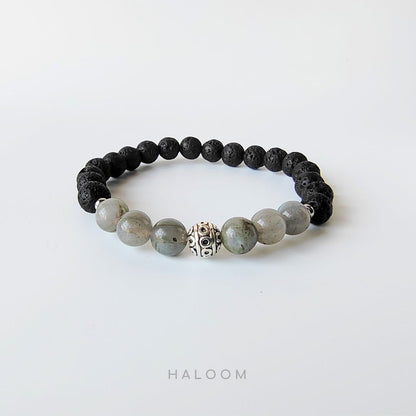 Intuition & Strength labradorite bracelet for men (8mm)