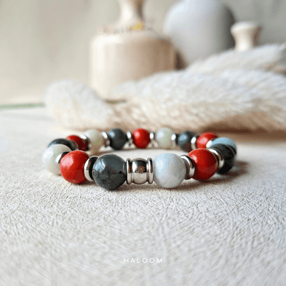 Fire & Flow | Bloodstone, Red Jasper & Amazonite