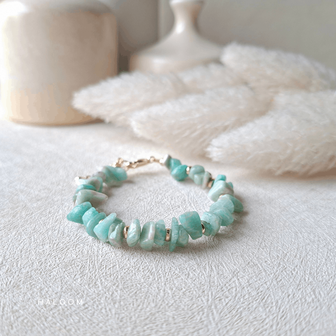 Courage & Truth | Amazonite chip bracelet