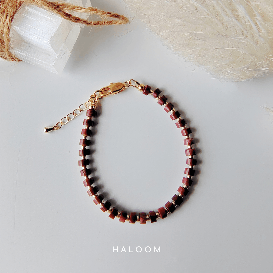 Brecciated Jasper Bracelet for Vitality & Grounding