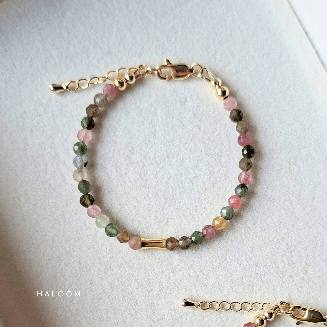 Gelang tourmaline faceted 4mm