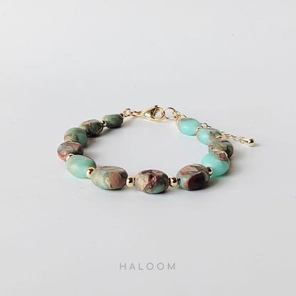 Emotional Resilience shoushan imperial jasper bracelet (~8mm).