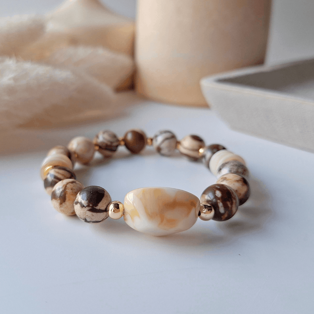 Anti-Apathy | Brown Zebra Jasper Crystal Bracelet