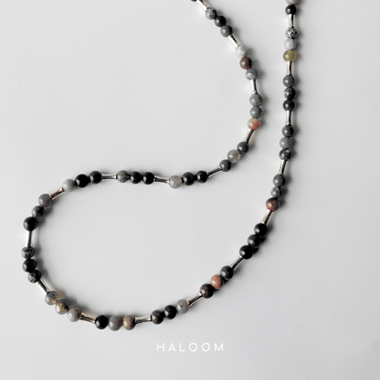 Rantaian Bumi - Indian Agate Necklace and Glasses Chain