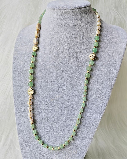 Rantaian Harmoni - Green Aventurine necklace and glasses chain