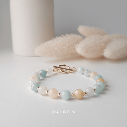 Heart healing morganite bracelet