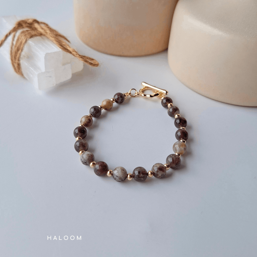 Plum Tourmaline Bracelet for Self-Love, Emotional Healing & Inner Strength