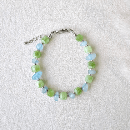 High-Vibe Abundance | Peridot & Aquamarine Bracelet & Necklace