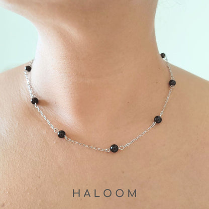 Black onyx necklace