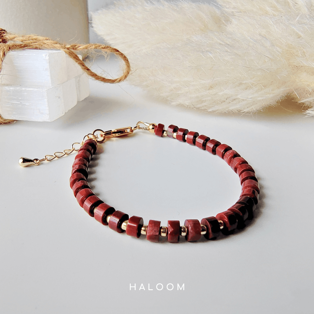 Brecciated Jasper Bracelet for Vitality & Grounding