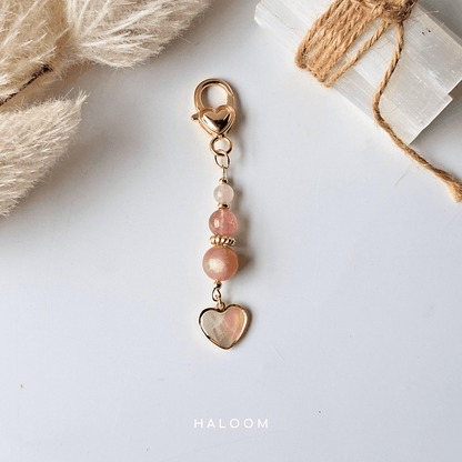 Joy Intention Charm Drop | Sunstone, Rose Quartz & Strawberry Quartz