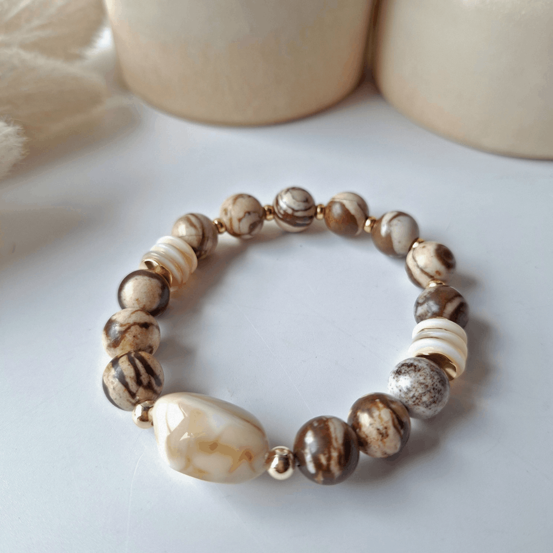 Anti-Apathy | Brown Zebra Jasper Crystal Bracelet