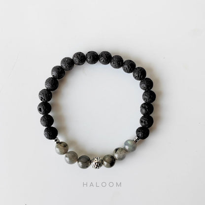 Intuition & Strength labradorite bracelet for men (8mm)