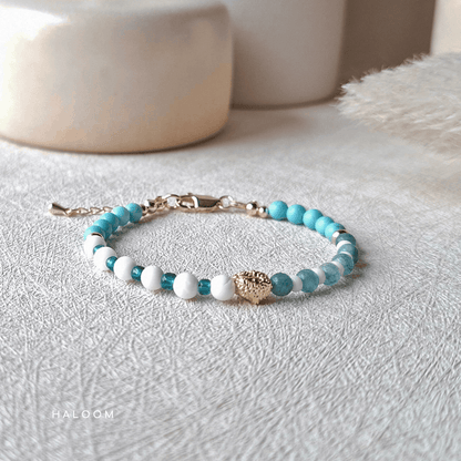 Ocean Breeze | Turquoise + tridacna + aquamarine