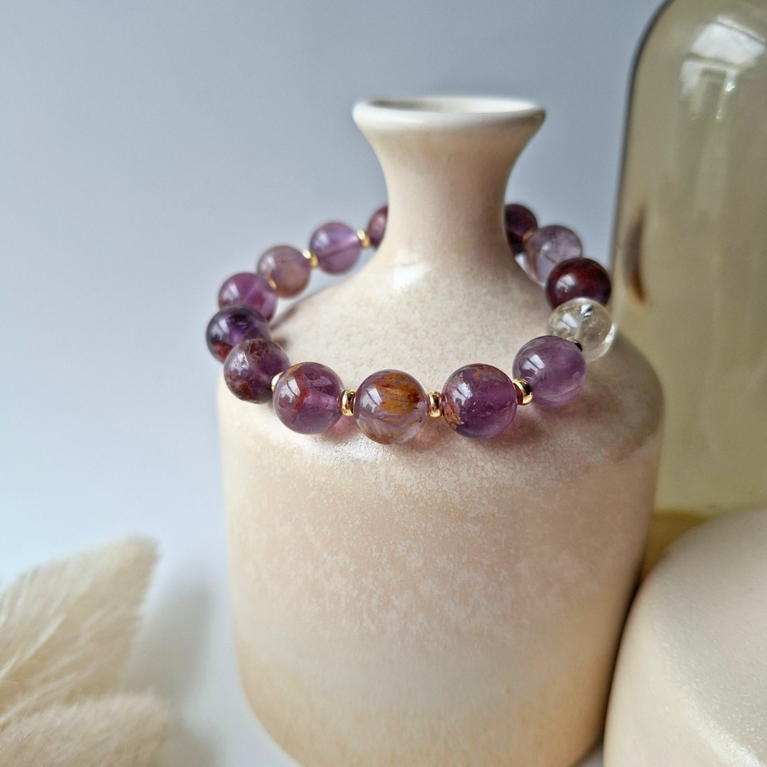 Phantom Within | Purple Phantom Quartz Crystal Bracelet