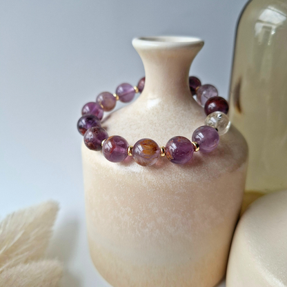 Phantom Within | Purple Phantom Quartz Crystal Bracelet