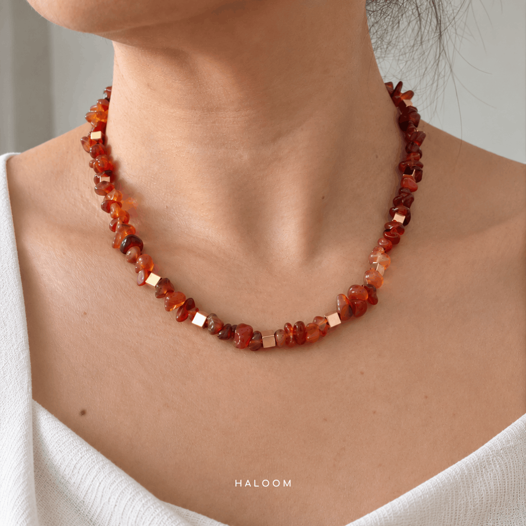 Emberline | Carnelian chip necklace