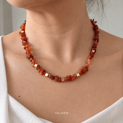 Emberline | Carnelian chip necklace