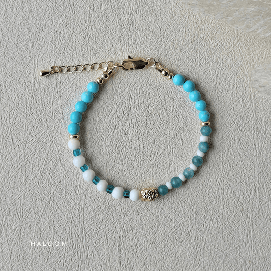 Ocean Breeze | Turquoise + tridacna + aquamarine