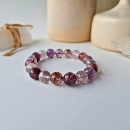 Phantom Within | Purple Phantom Quartz Crystal Bracelet
