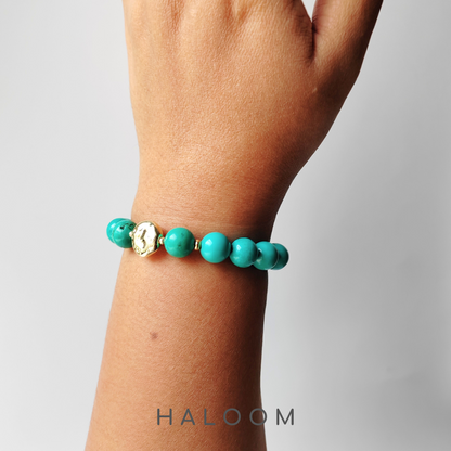 Turquoise bracelet 10mm.
