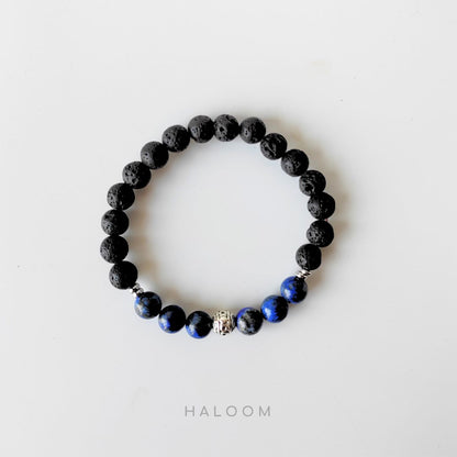 Confidence Clarity lapis lazuli bracelet for men (8mm)