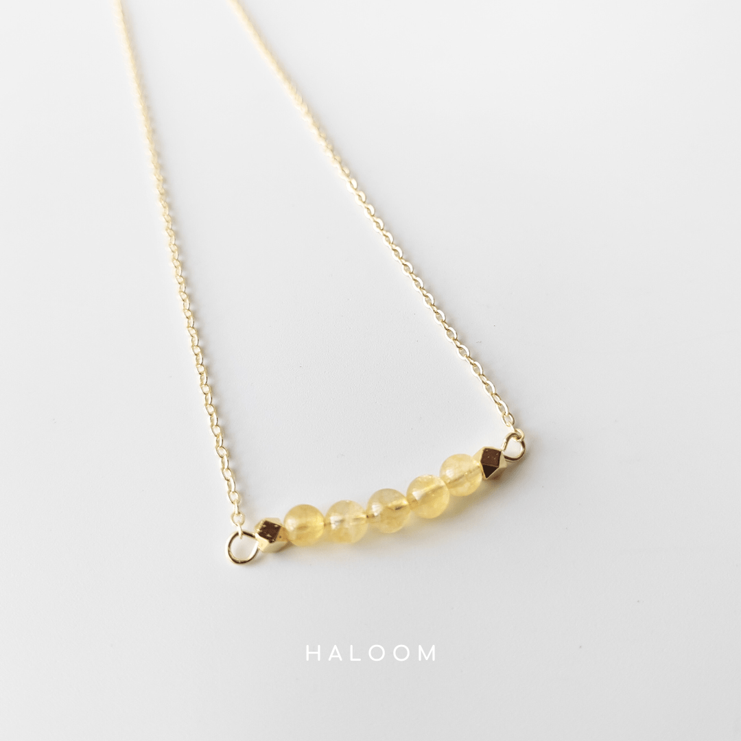 Dainty citrine necklace