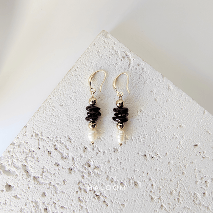Creative Flow garnet earrings