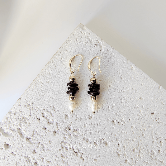 Creative Flow garnet earrings