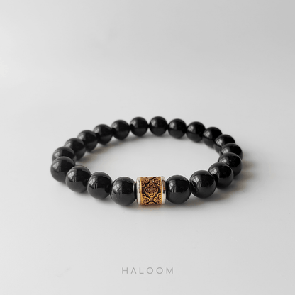 Black tourmaline bracelet for men 10mm