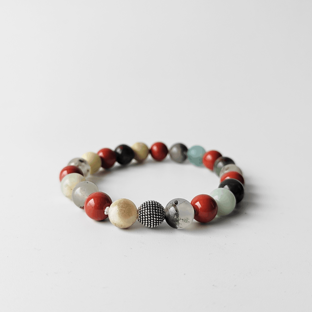 Fire & Flow | Bloodstone, Red Jasper & Amazonite