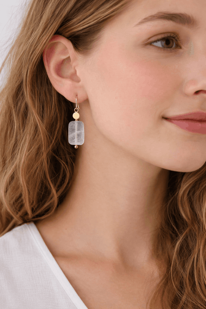 Master Healer clear quartz earrings