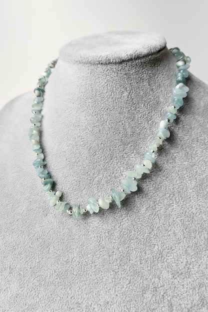 Calm Communication aquamarine necklace.