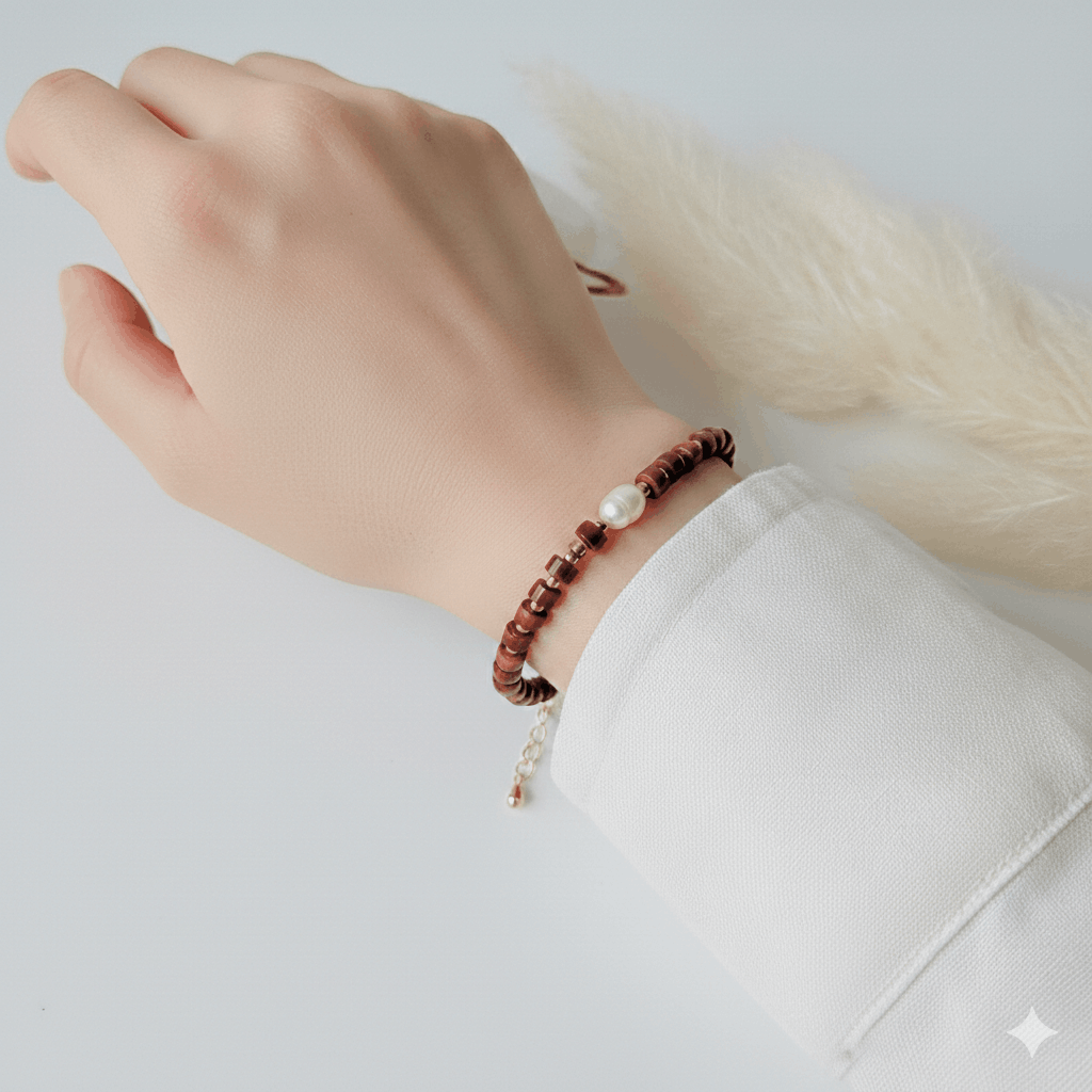 Brecciated Jasper Bracelet for Vitality & Grounding