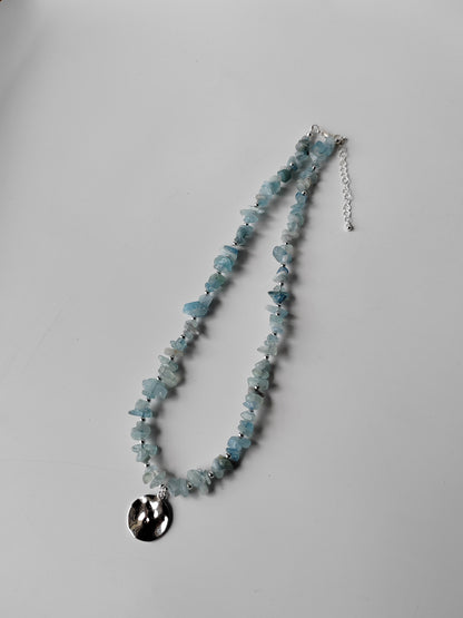 Calm Communication aquamarine necklace.
