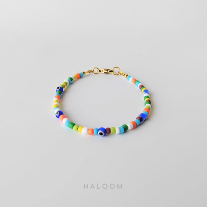 Playful evil eye bracelet