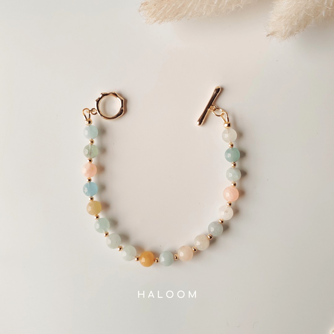 Heart healing morganite bracelet