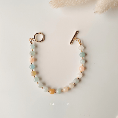 Heart healing morganite bracelet