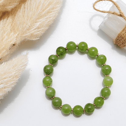 Lighter & Happier peridot bracelet 10mm.