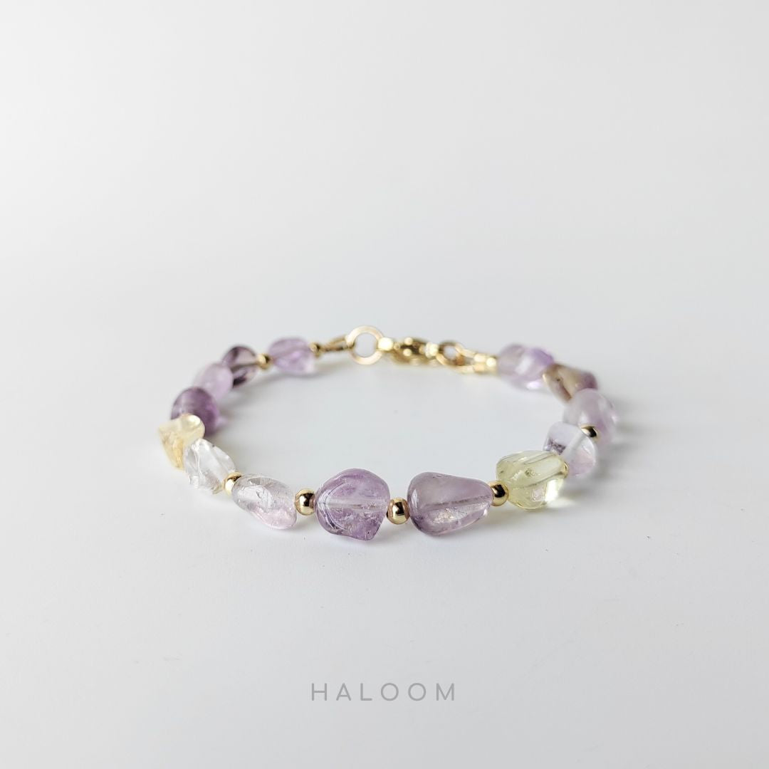 irregular shaped ametrine bracelet