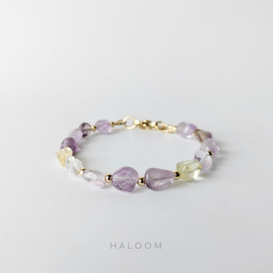 irregular shaped ametrine bracelet